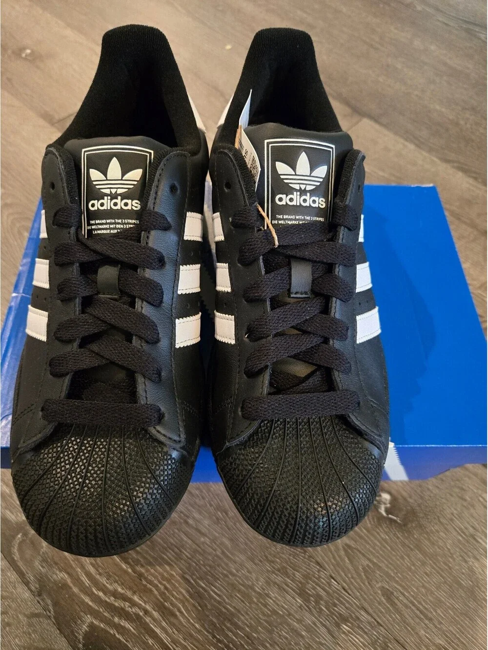 adidas Superstar II JI0079 Mens 8.5 Womens 9.5 Black White New in Box
